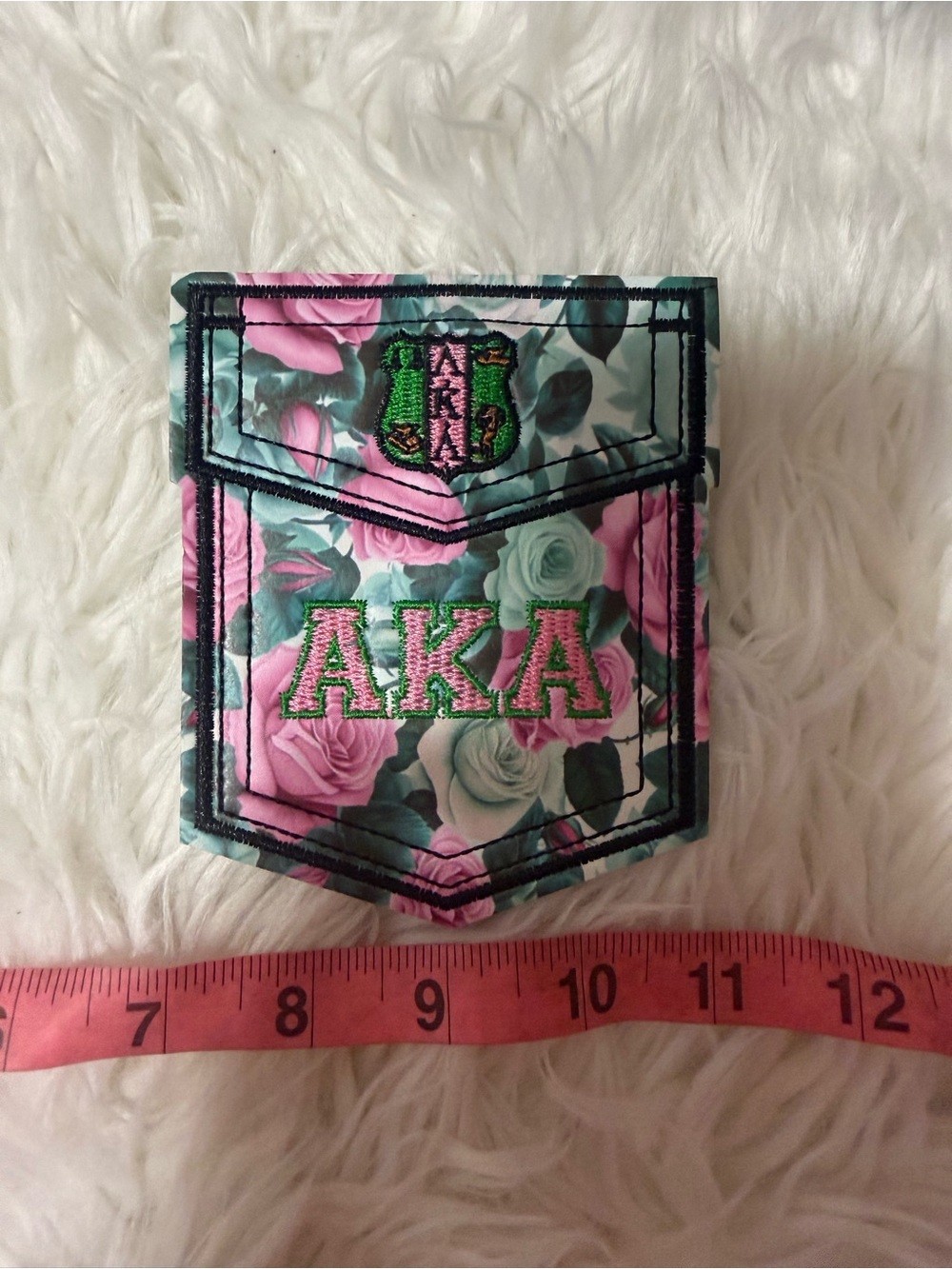AKA Floral IRON ON Pocket Patch|Sorority|Sister